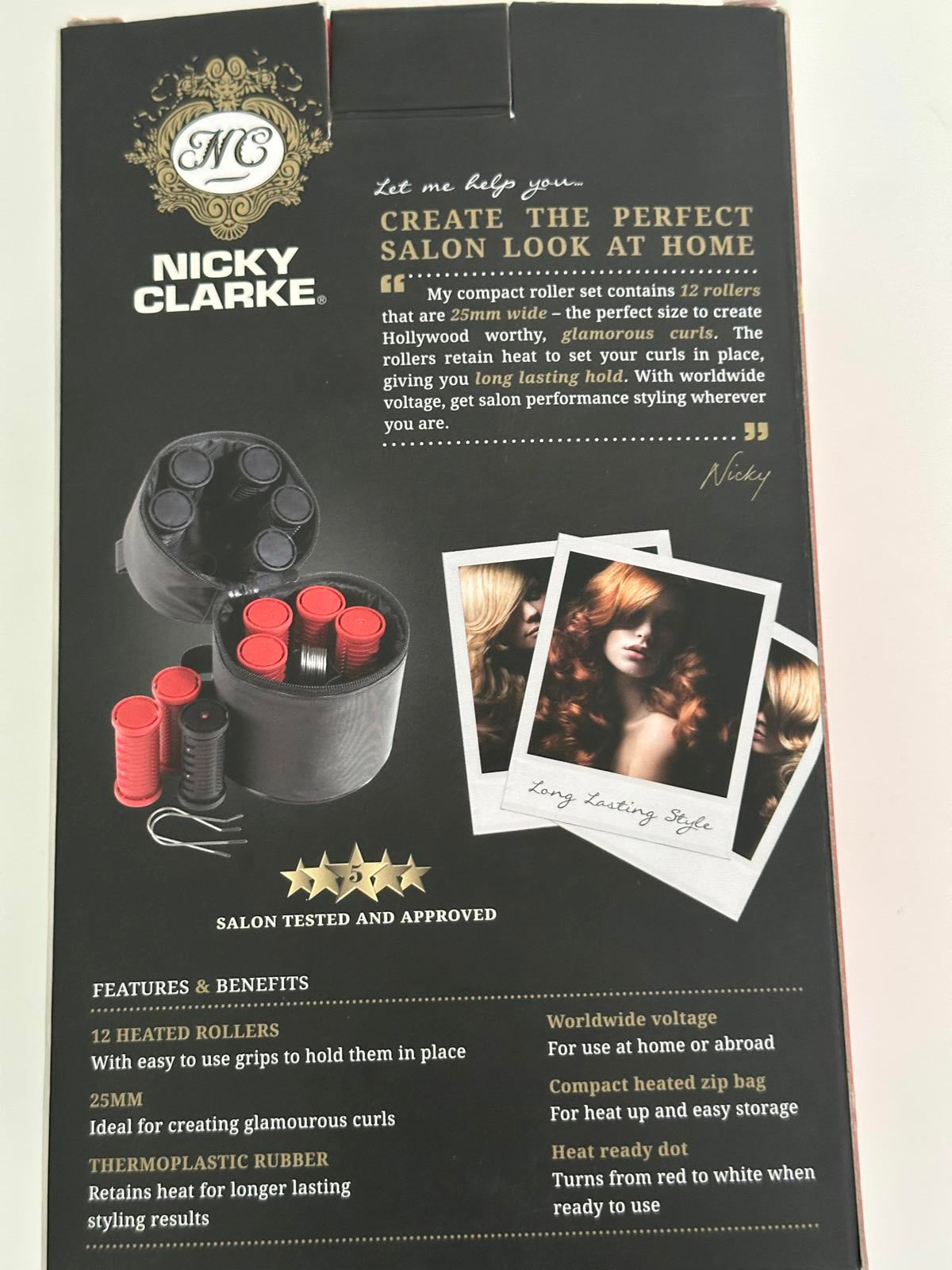 Nicky Clarke Classic Style 12 Heated Rollers – 25mm