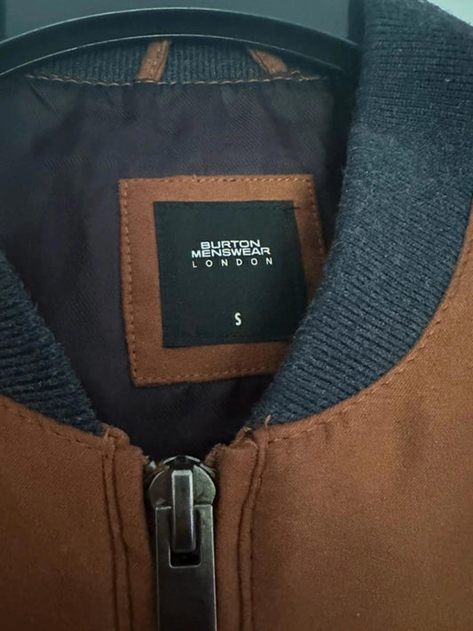 Burton Menswear London Brown Bomber Jacket