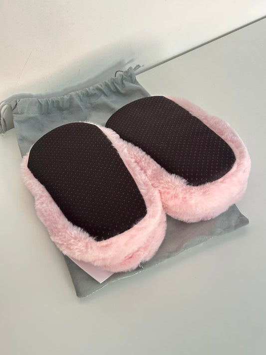 Kudd.ly Pink Heated Slippers – Super Soft Faux Fur Warmers