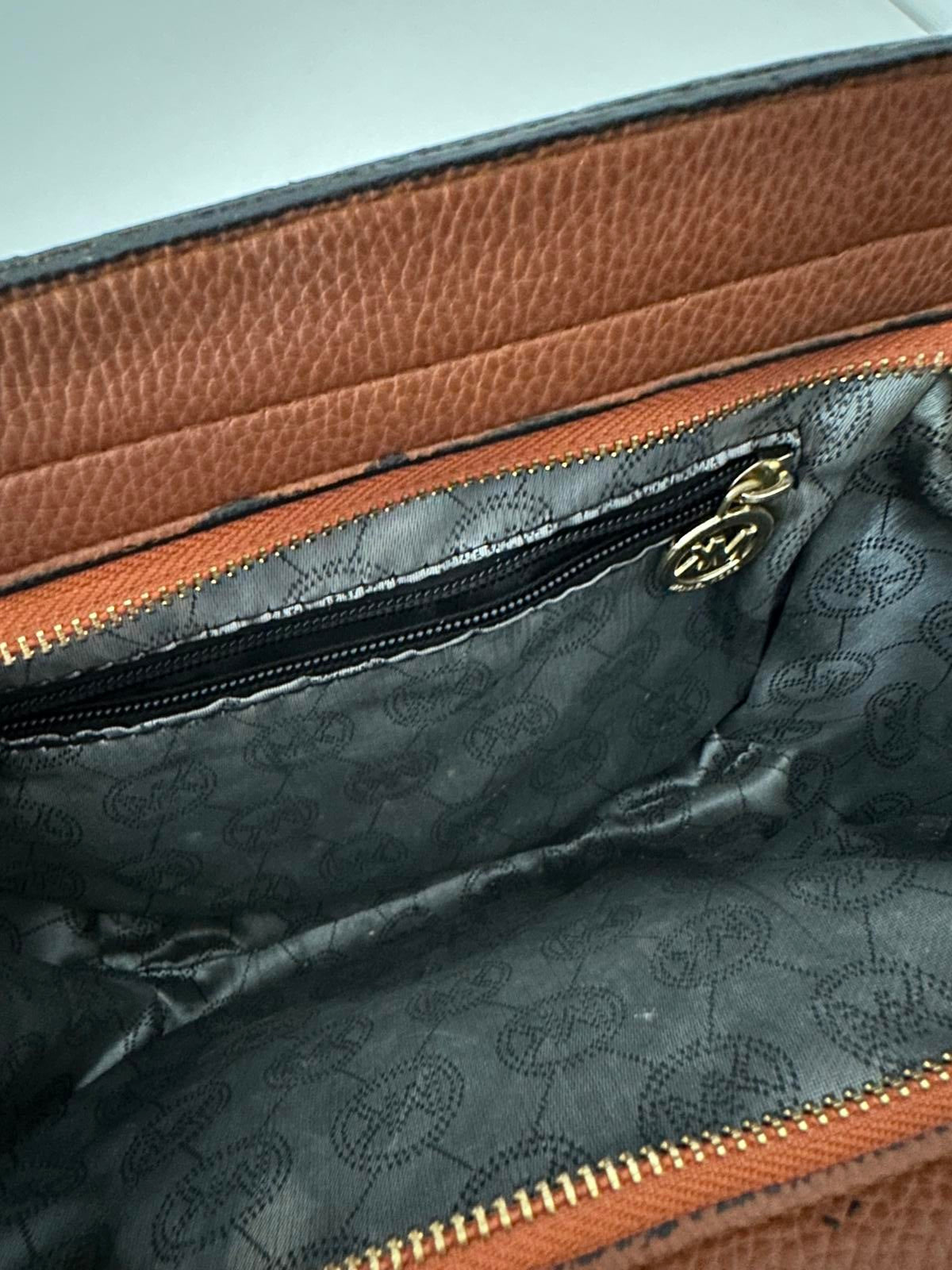 Michael Kors Brown Snake-Effect Leather Handbag