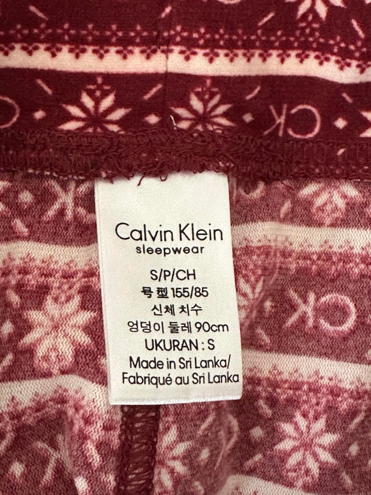 Calvin Klein Women's Festive Print Sleep Shorts – Red & White