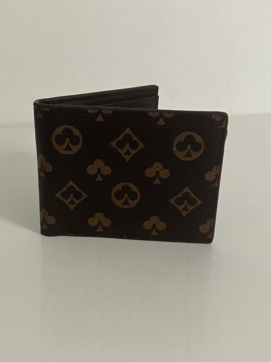 Brown Monogram Bi-Fold Wallet – Multiple Card Slots & Coin Pocket