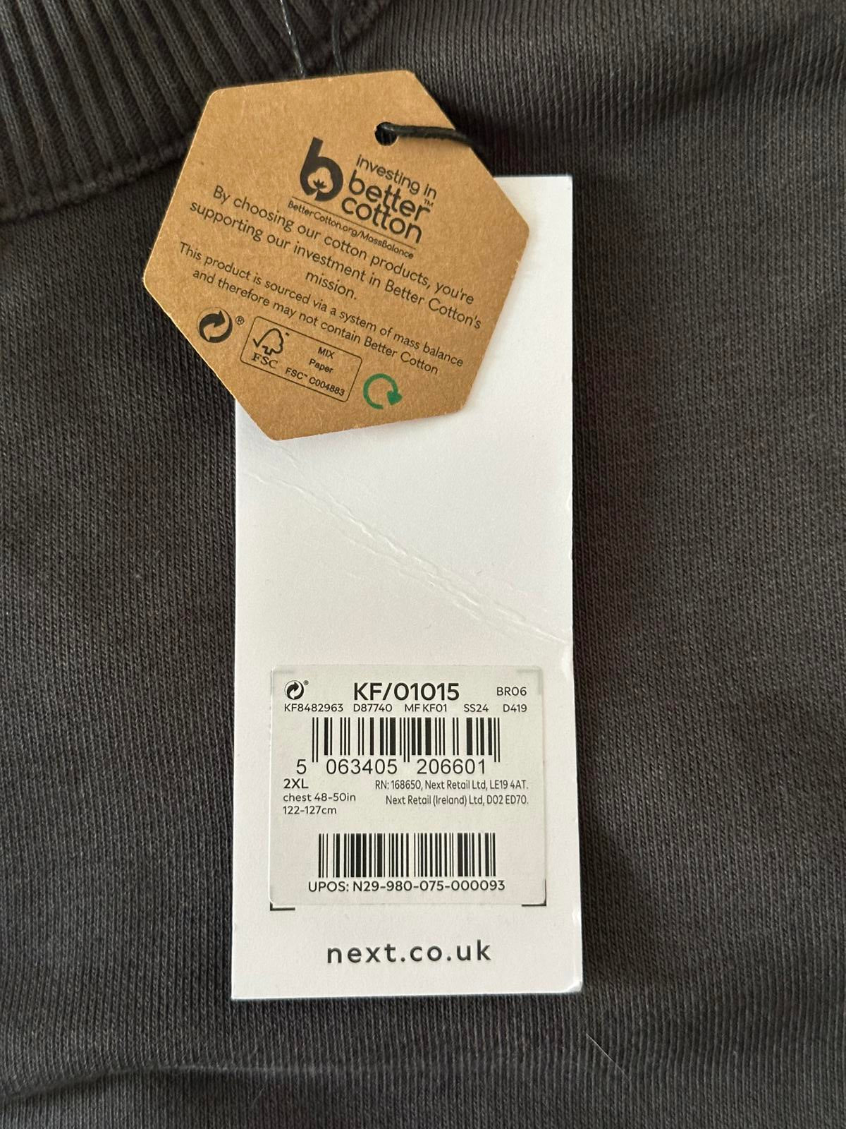Next Men’s Oversized Charcoal Grey T-Shirt 2XL