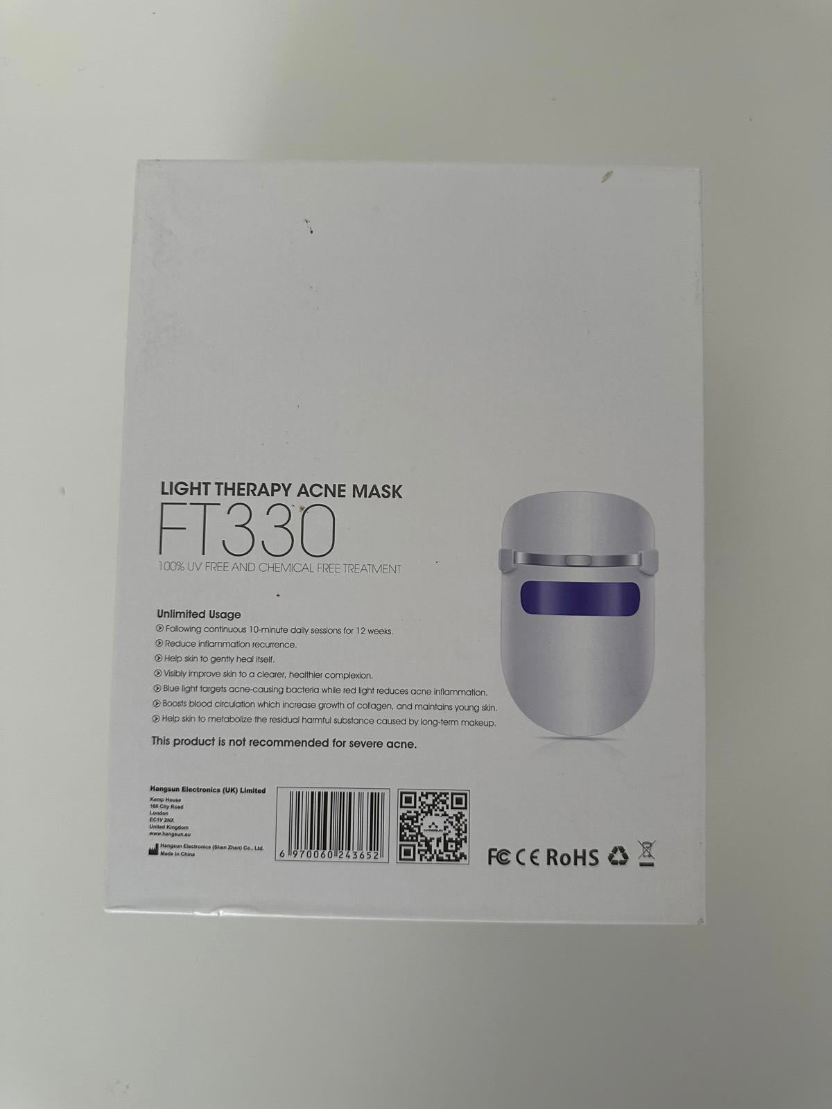 Hangsun FT330 Light Therapy Acne Mask – UV-Free & Chemical-Free Skin Treatment