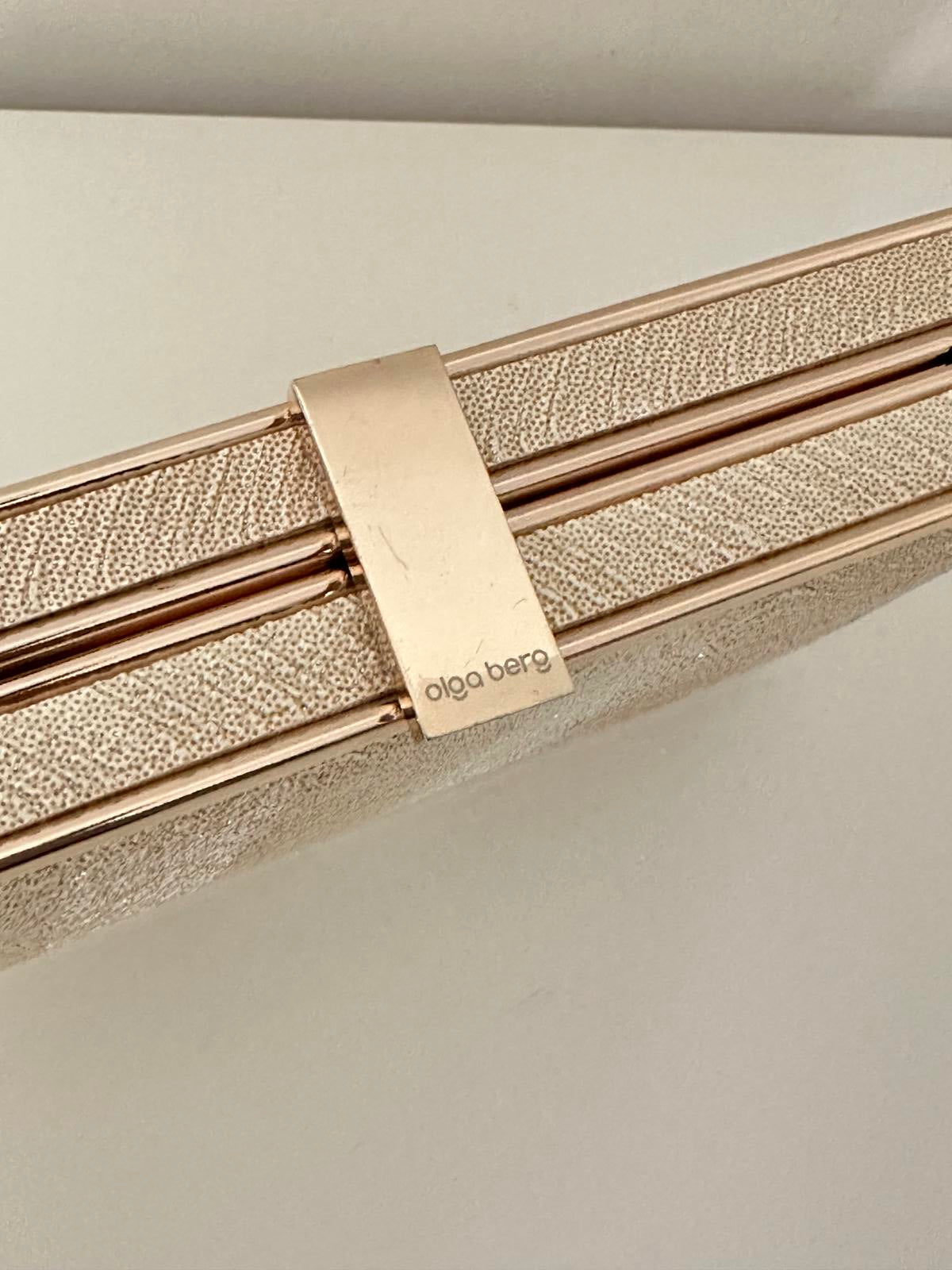 Olga Berg Metallic Clutch Bag