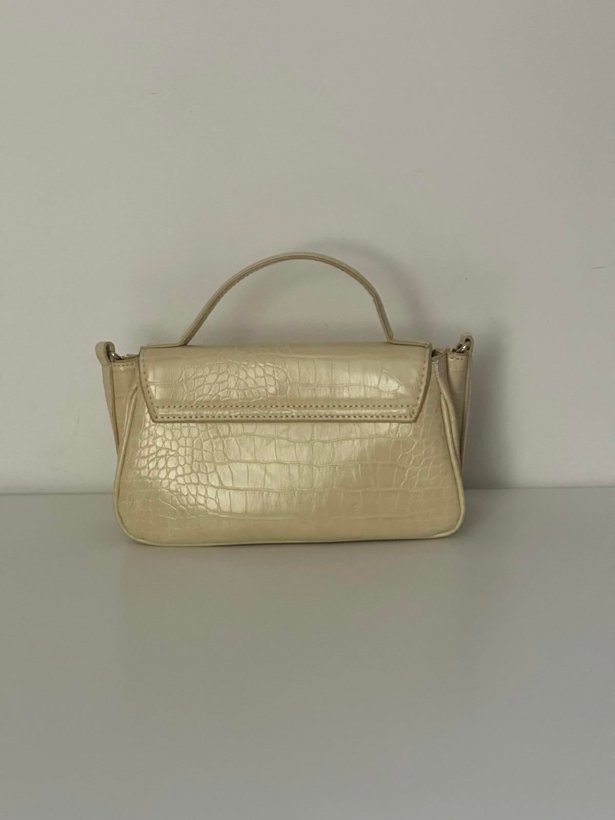 Zara Croc-Effect Shoulder Bag with Buckle Detail