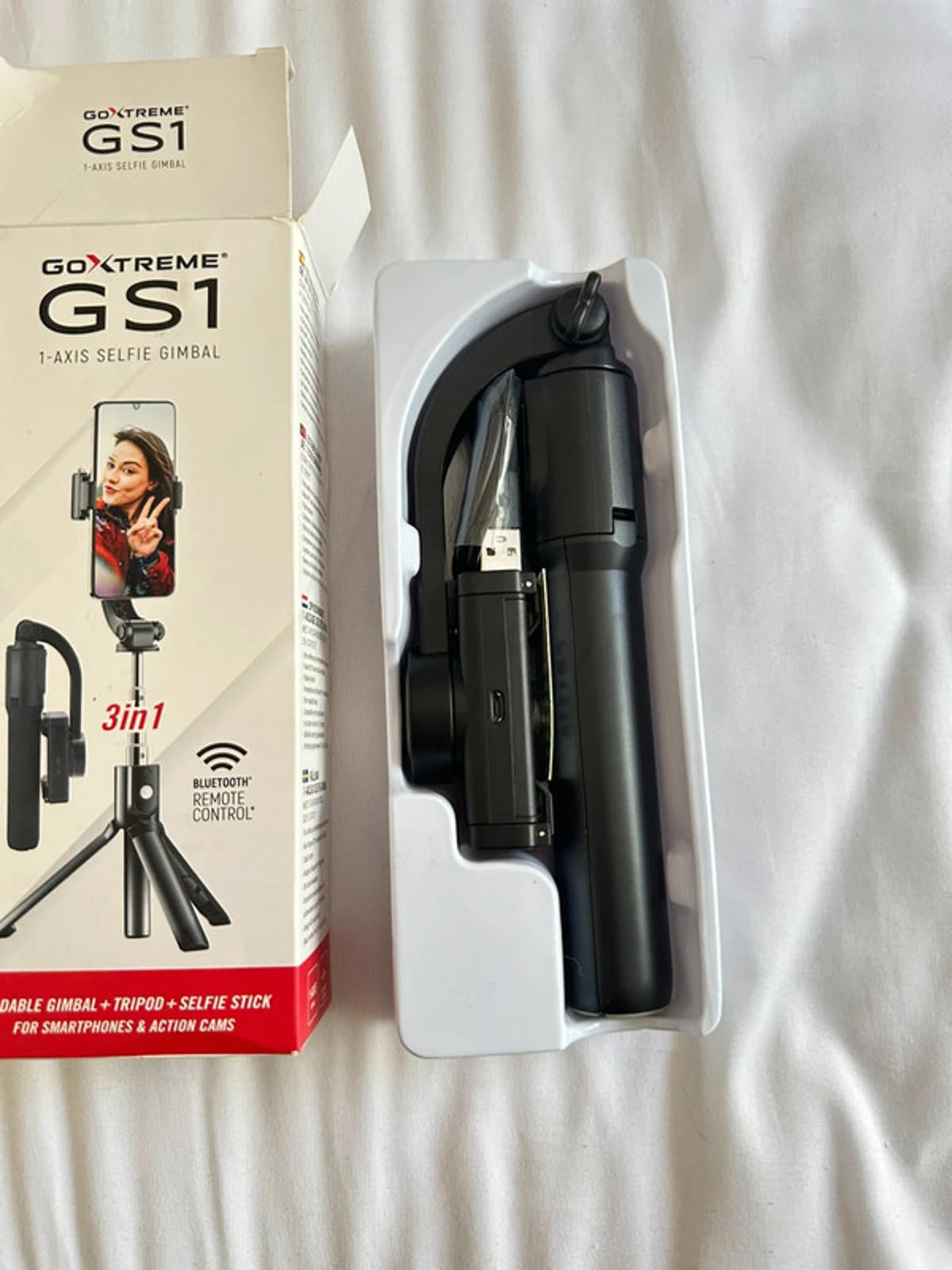 GoXtreme GS1 3-in-1 Foldable 1-Axis Selfie Gimbal