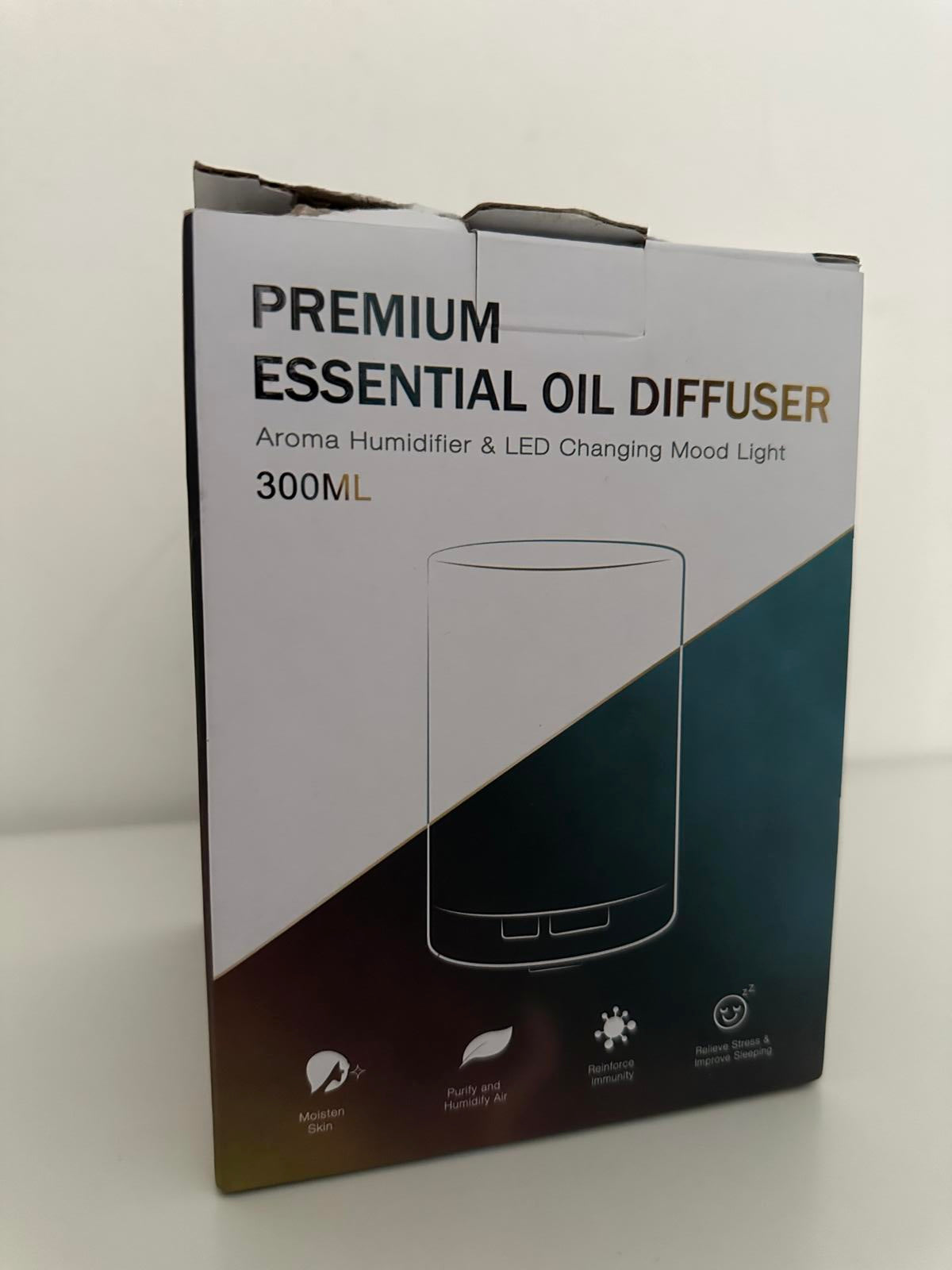 ASAKUKI Premium Essential Oil Diffuser 300ml + 6 Essential Oils Set