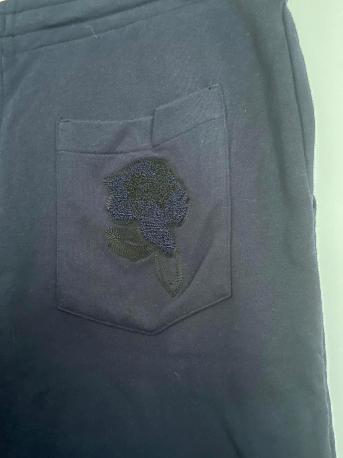Ted Baker London Navy Joggers with Floral Patch – Men’s Loungewear