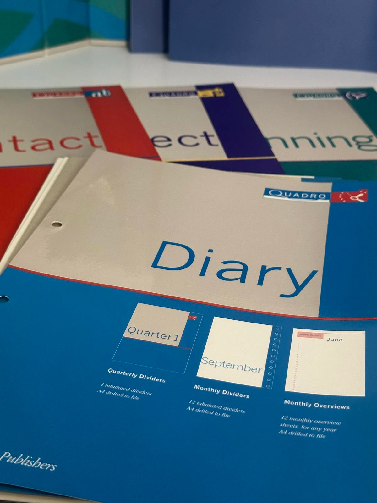 Quadro Ring Binder Organiser with Dividers & Diary Inserts