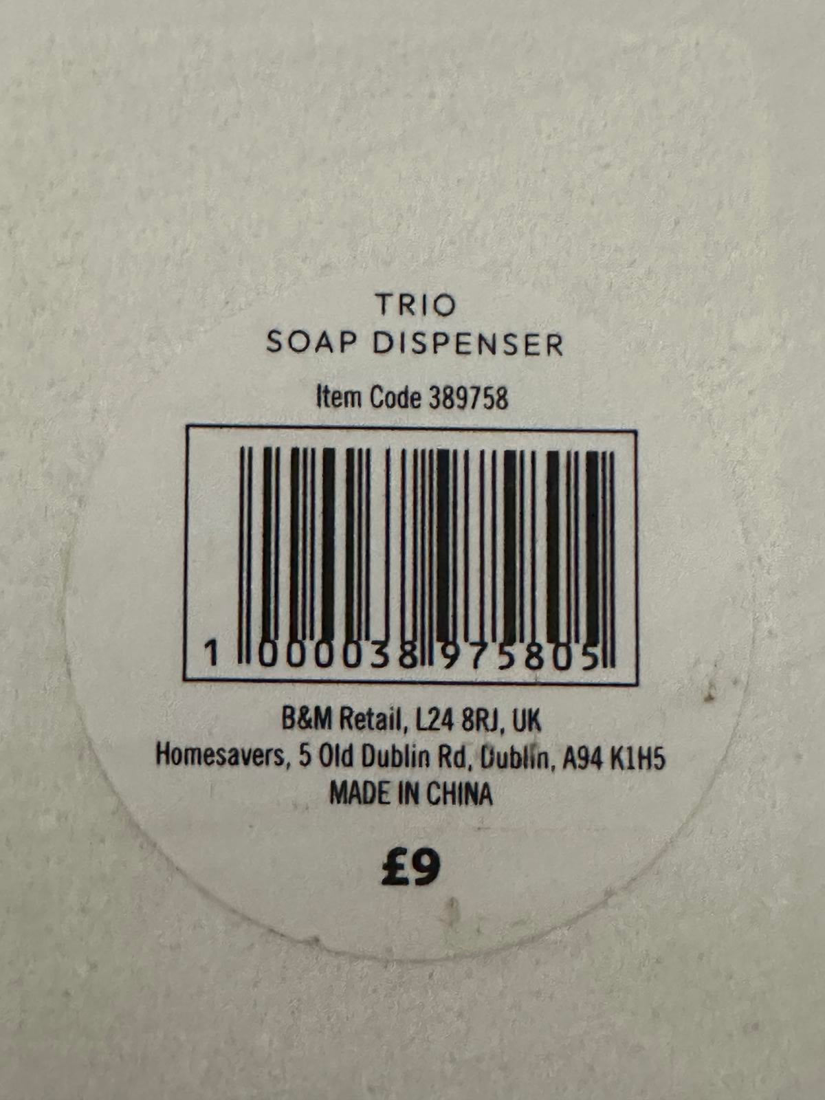 Marble Effect Trio Soap Dispenser – Shampoo, Conditioner & Body Wash