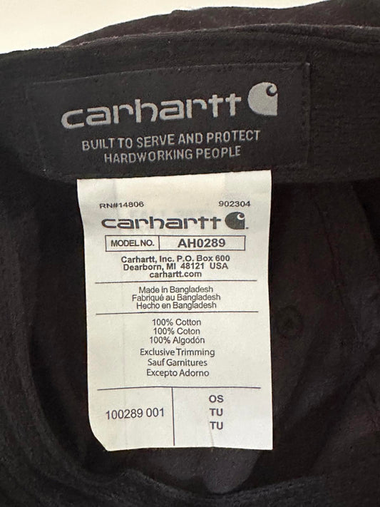 Carhartt Classic Black Cap with Leather Patch