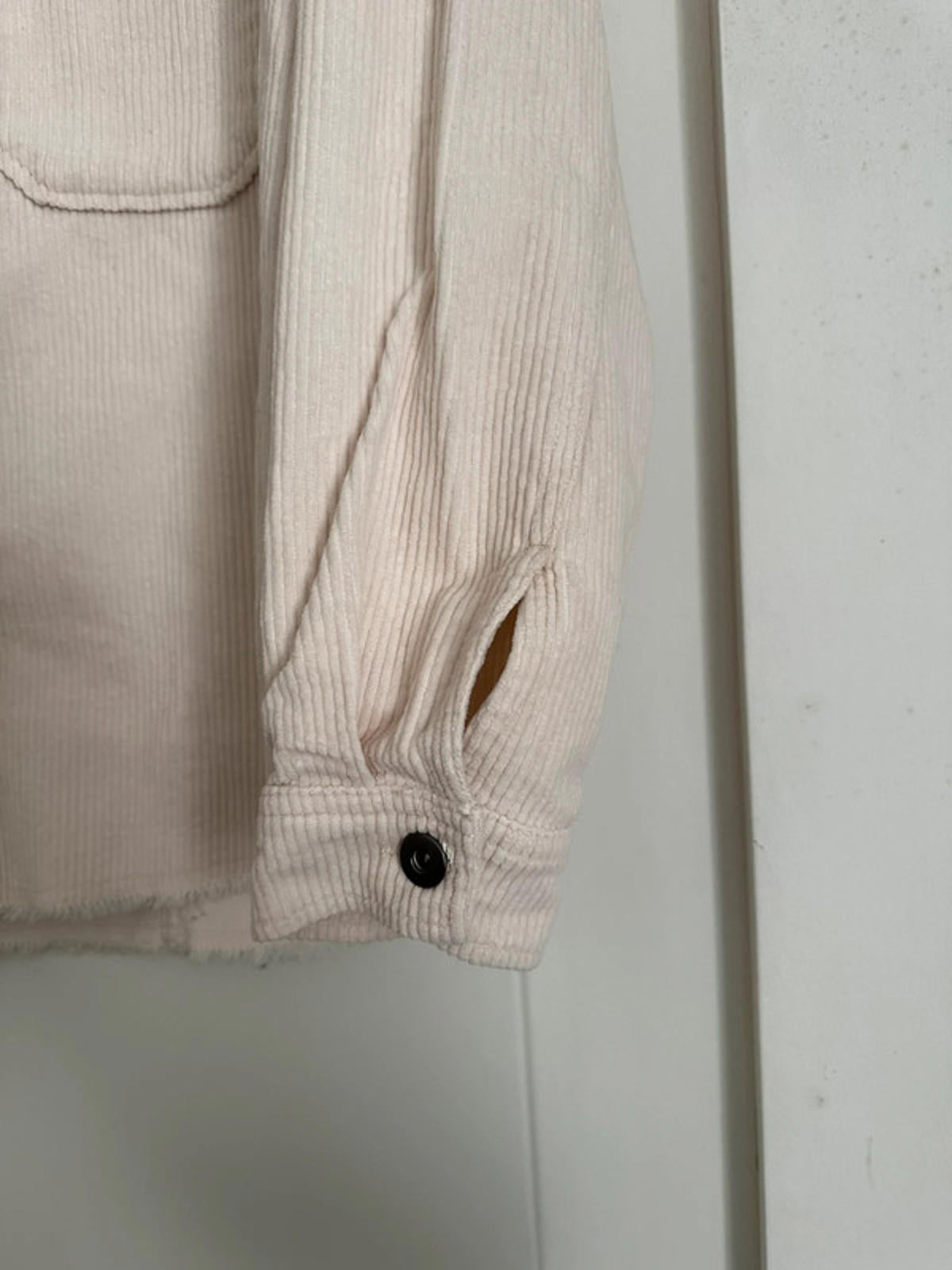 Zara Corduroy Button-Up Shirt - Soft Cream Hue