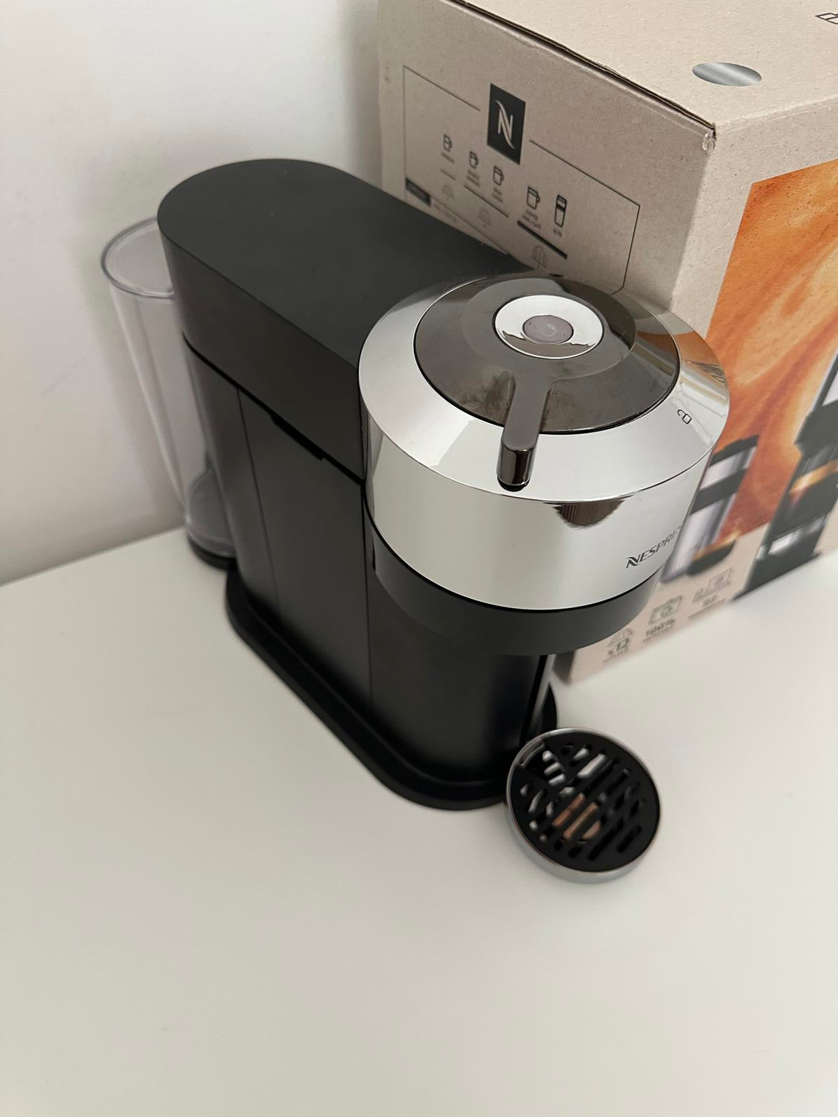 Nespresso Vertuo Next Coffee Machine – Chrome Black | With Box