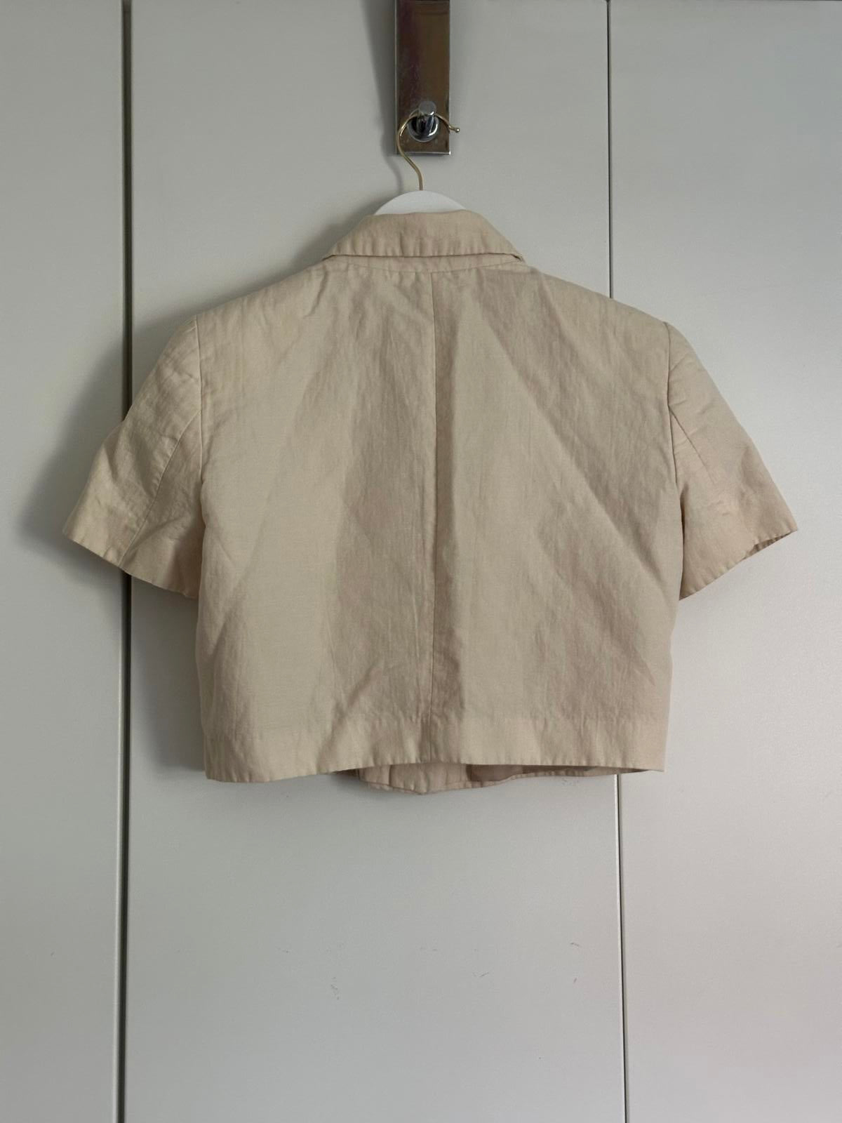 ZARA cropped short-sleeve blazer – beige