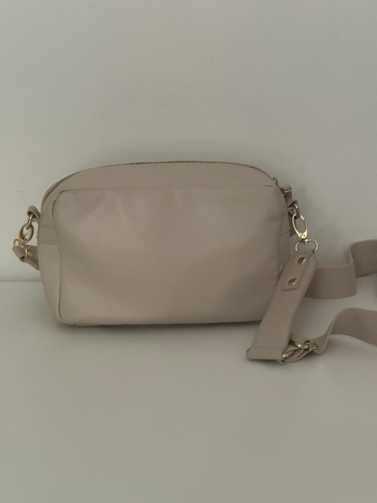 Primark Beige Quilted Crossbody Bag with Wide Strap