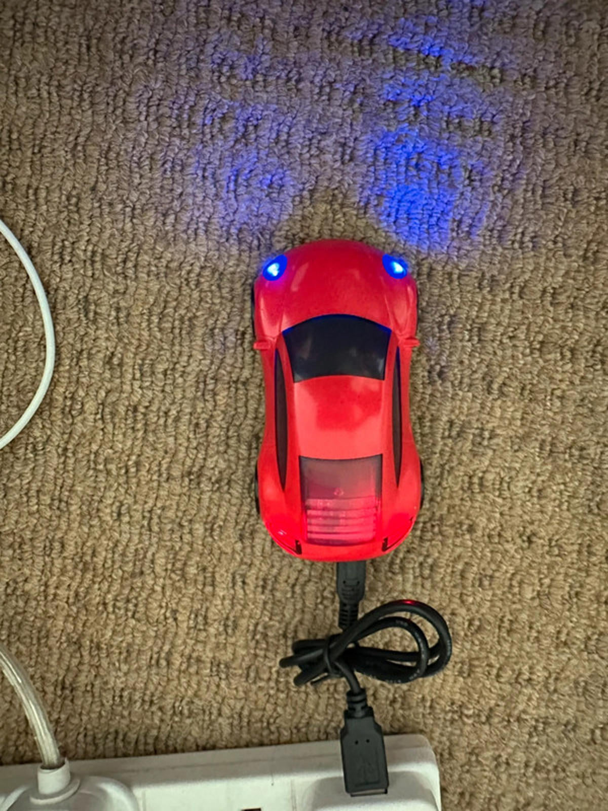 Sleek Red Car Model with USB Charging - Perfect Gift!
