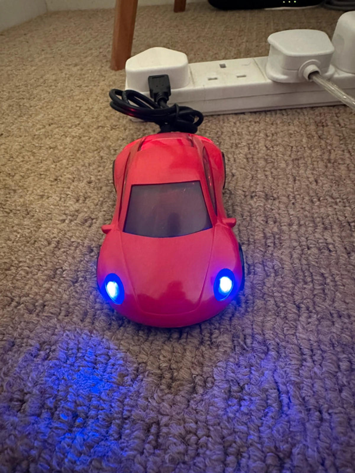 Sleek Red Car Model with USB Charging - Perfect Gift!