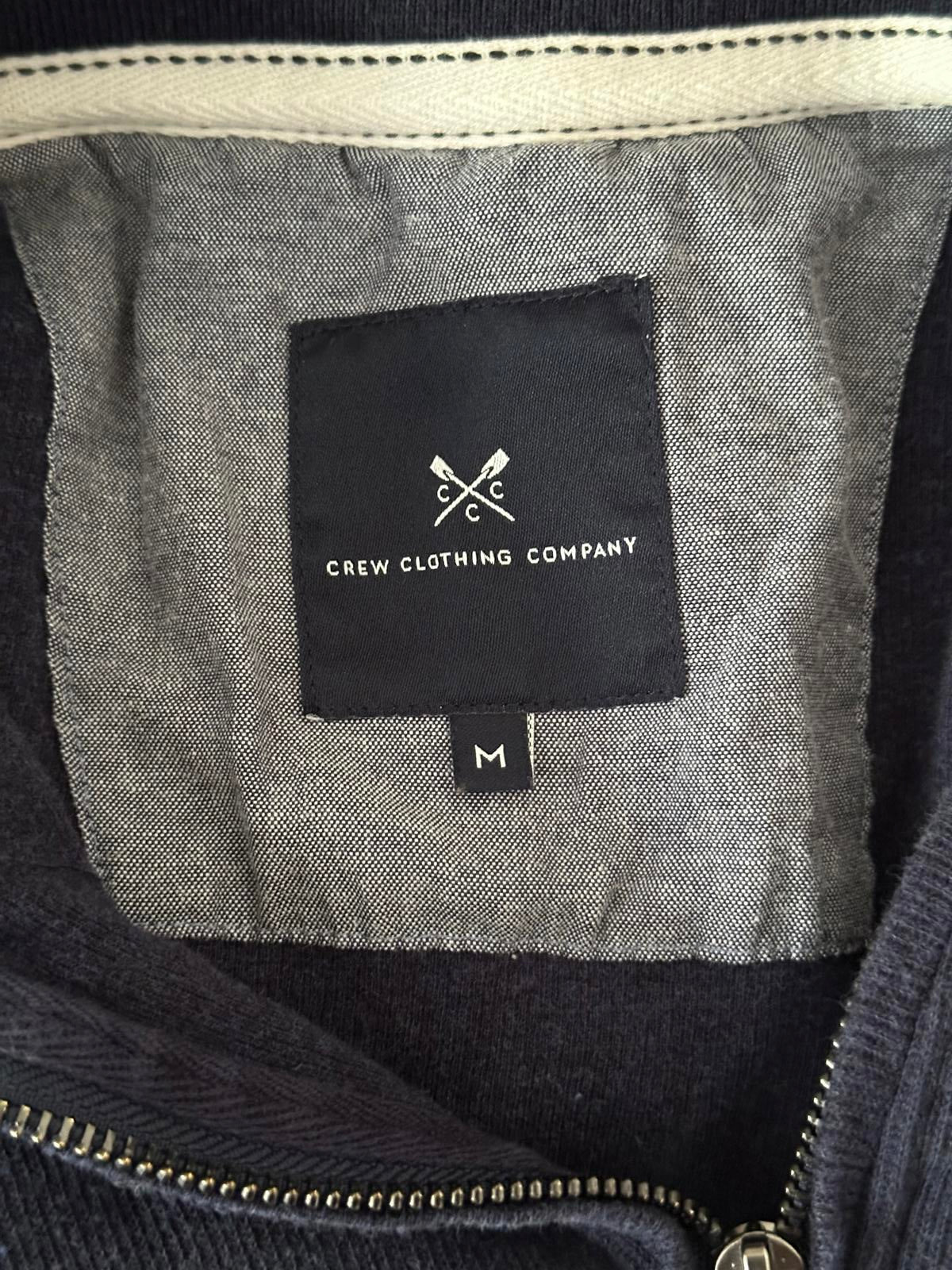 Crew Clothing Company Navy Half Zip Sweatshirt – 100% Cotton, Size M