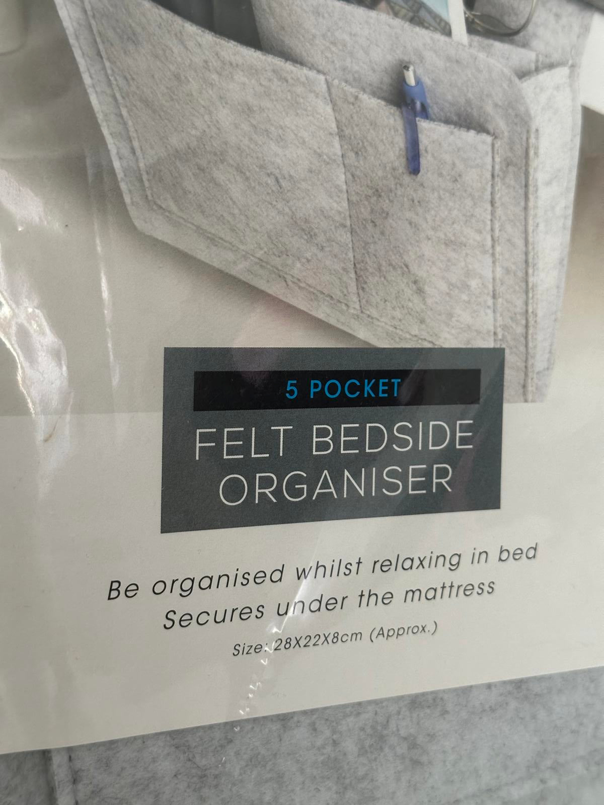 5-Pocket Felt Bedside Organiser