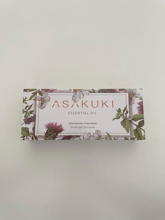 ASAKUKI Premium Essential Oil Diffuser 300ml + 6 Essential Oils Set