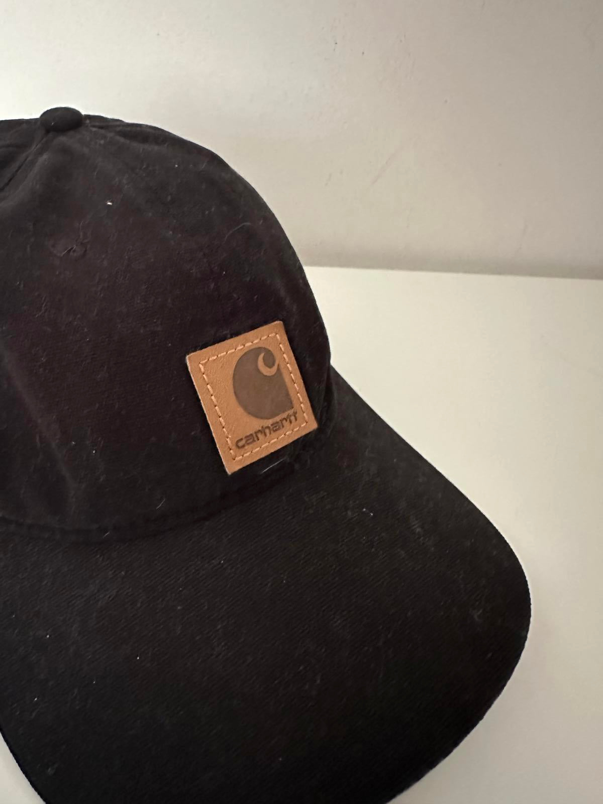 Carhartt Classic Black Cap with Leather Patch