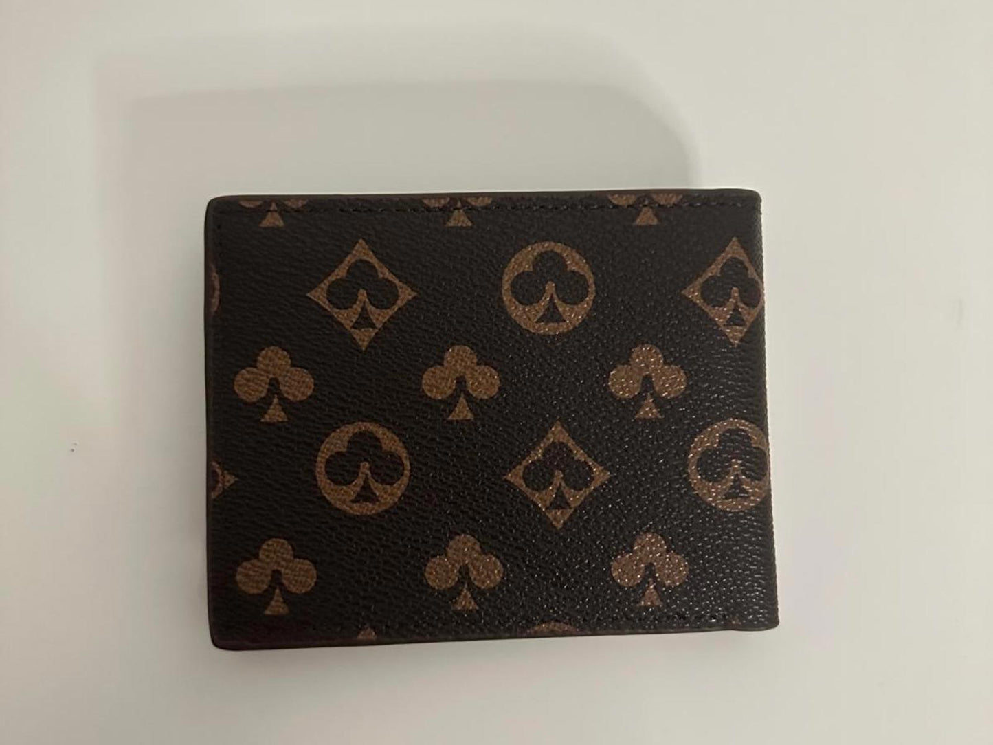 Brown Monogram Bi-Fold Wallet β Multiple Card Slots & Coin Pocket