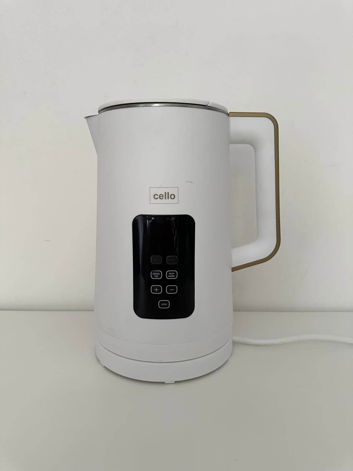 Cello White Digital Kettle 1.7L – Multi-Function Hot Water Boiler