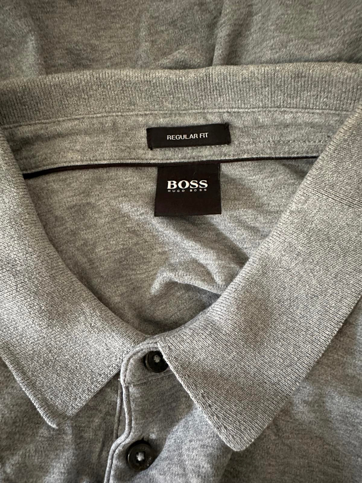 Hugo Boss Long Sleeve Polo Shirt Grey XXL