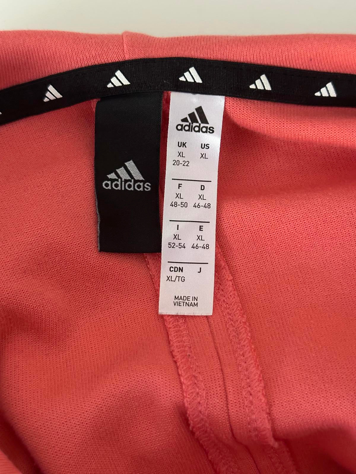 Adidas Pink Hoodie with Back Zip