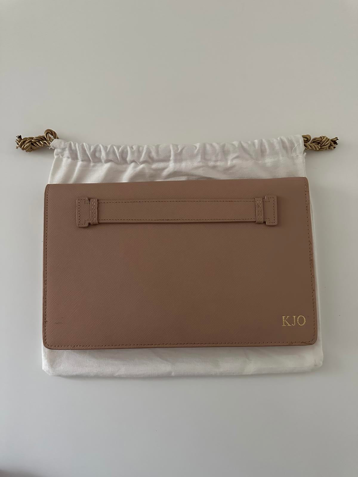 HA Designs Luxury Leather Clutch Bag – Blush Pink