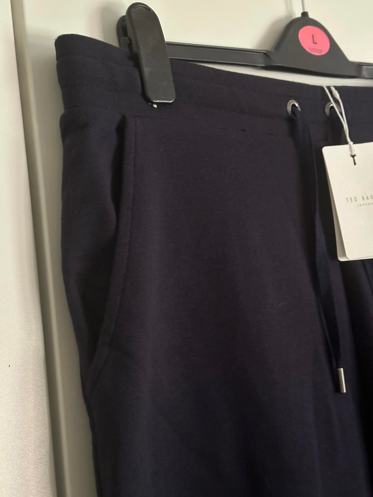 Ted Baker London Navy Joggers with Floral Patch – Men’s Loungewear