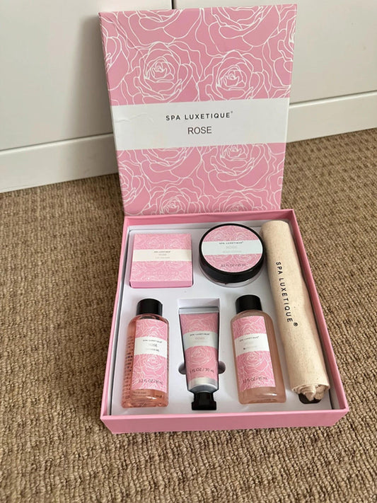 Spa Luxetique Rose Gift Set – Luxurious Skincare Collection