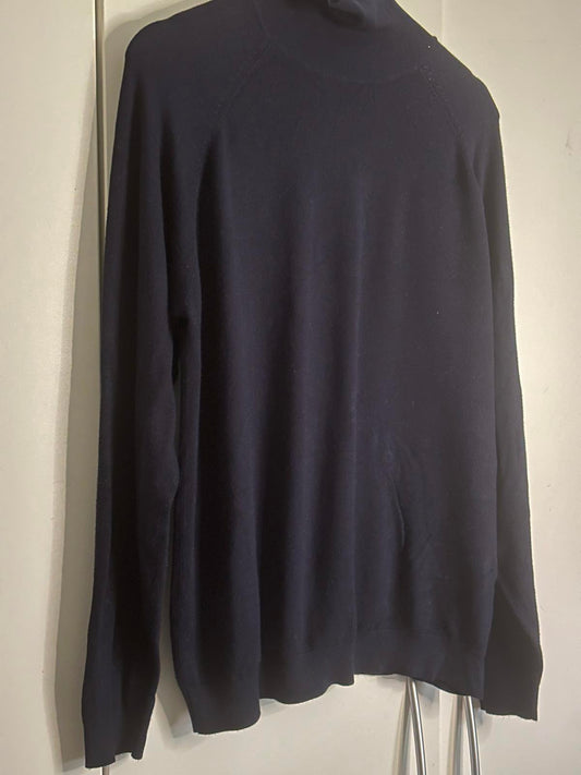 Zara Navy Blue Roll Neck Jumper – Classic Knitwear Essential