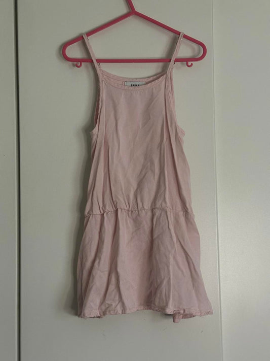DKNY Girls Pink Layered Dress & Mesh Crop Top Set