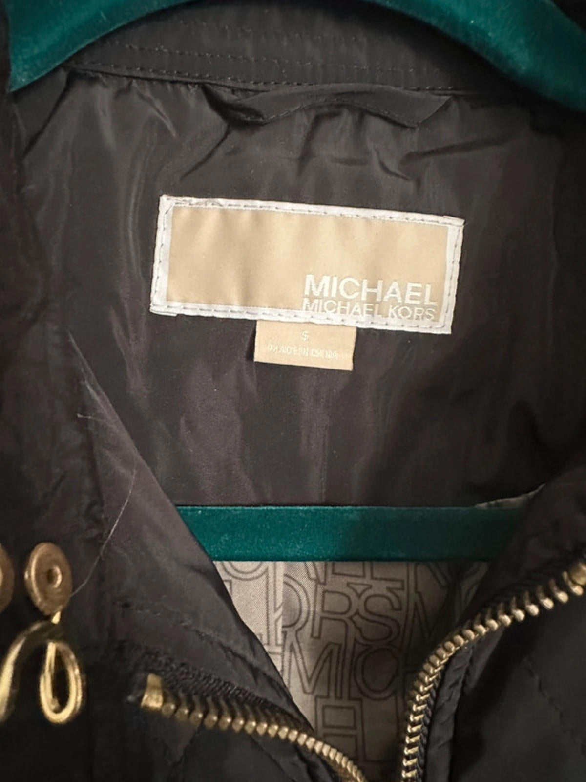 MK Black Quilted Jacket with Belt