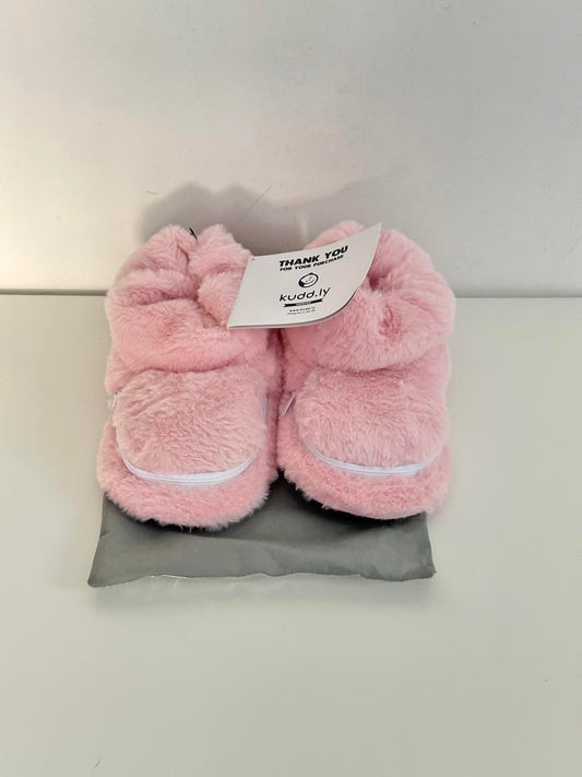 Kudd.ly Pink Heated Slippers – Super Soft Faux Fur Warmers