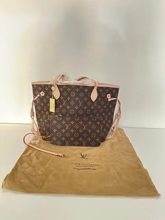 Louis Vuitton Neverfull Monogram Tote with Pouch
