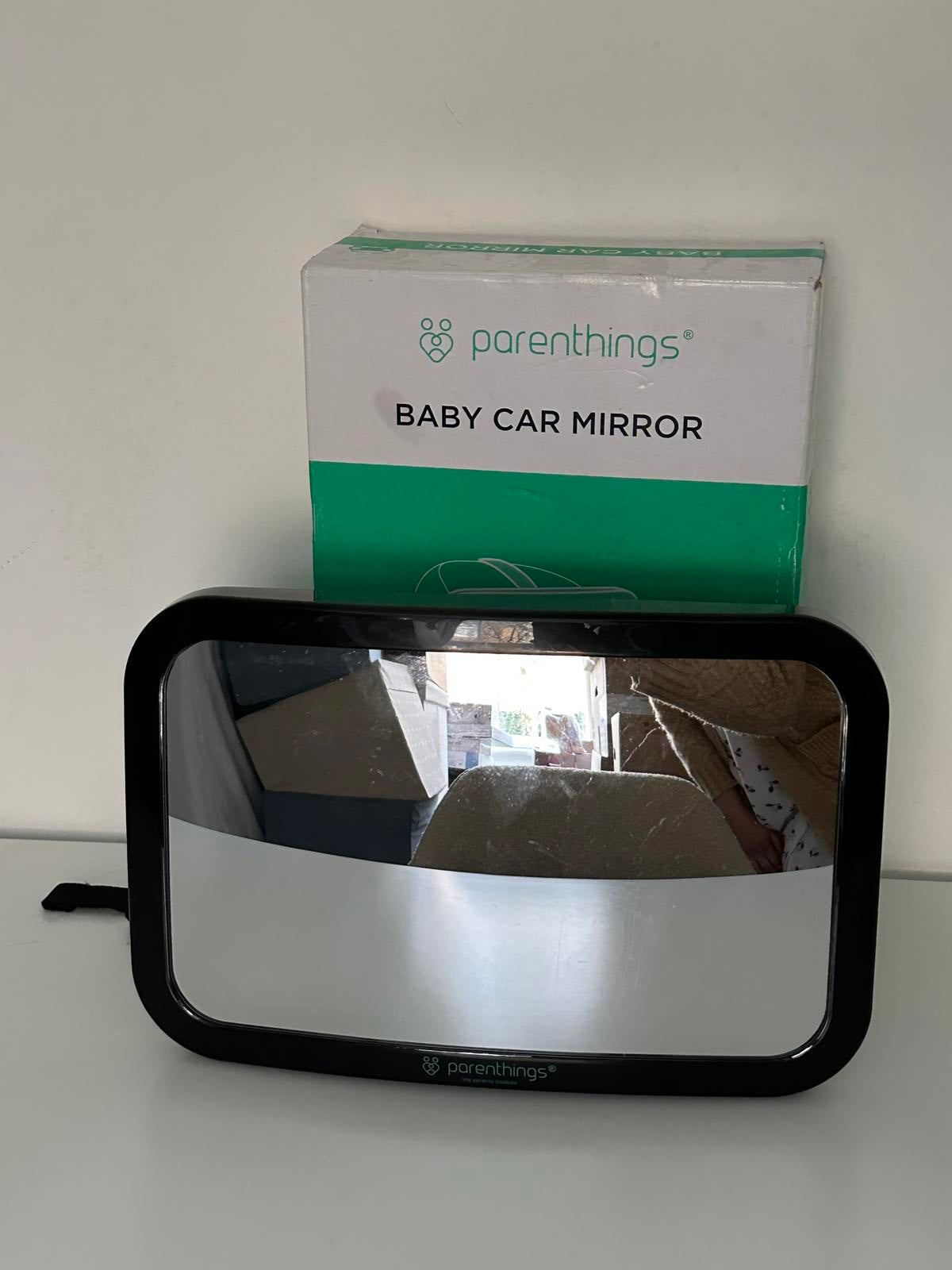 Parenthings Baby Car Mirror Large, Wide-Angle Mirror, Adjustable Straps