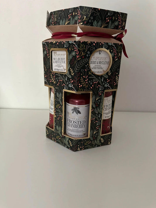 The Fuzzy Duck Gift Set - Frosted Cranberry & Mulberry Misteltoe