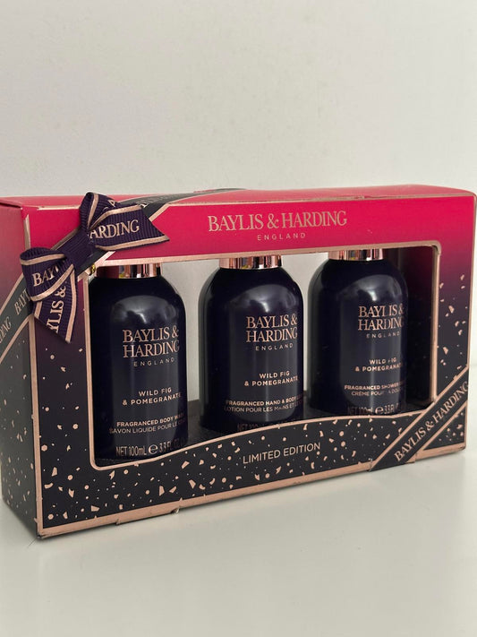 Baylis & Harding Limited Edition Wild Fig & Pomegranate Gift Set – 3 x 100ml