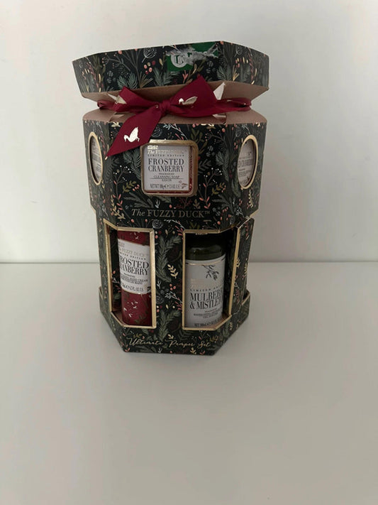 The Fuzzy Duck Gift Set - Frosted Cranberry & Mulberry Misteltoe