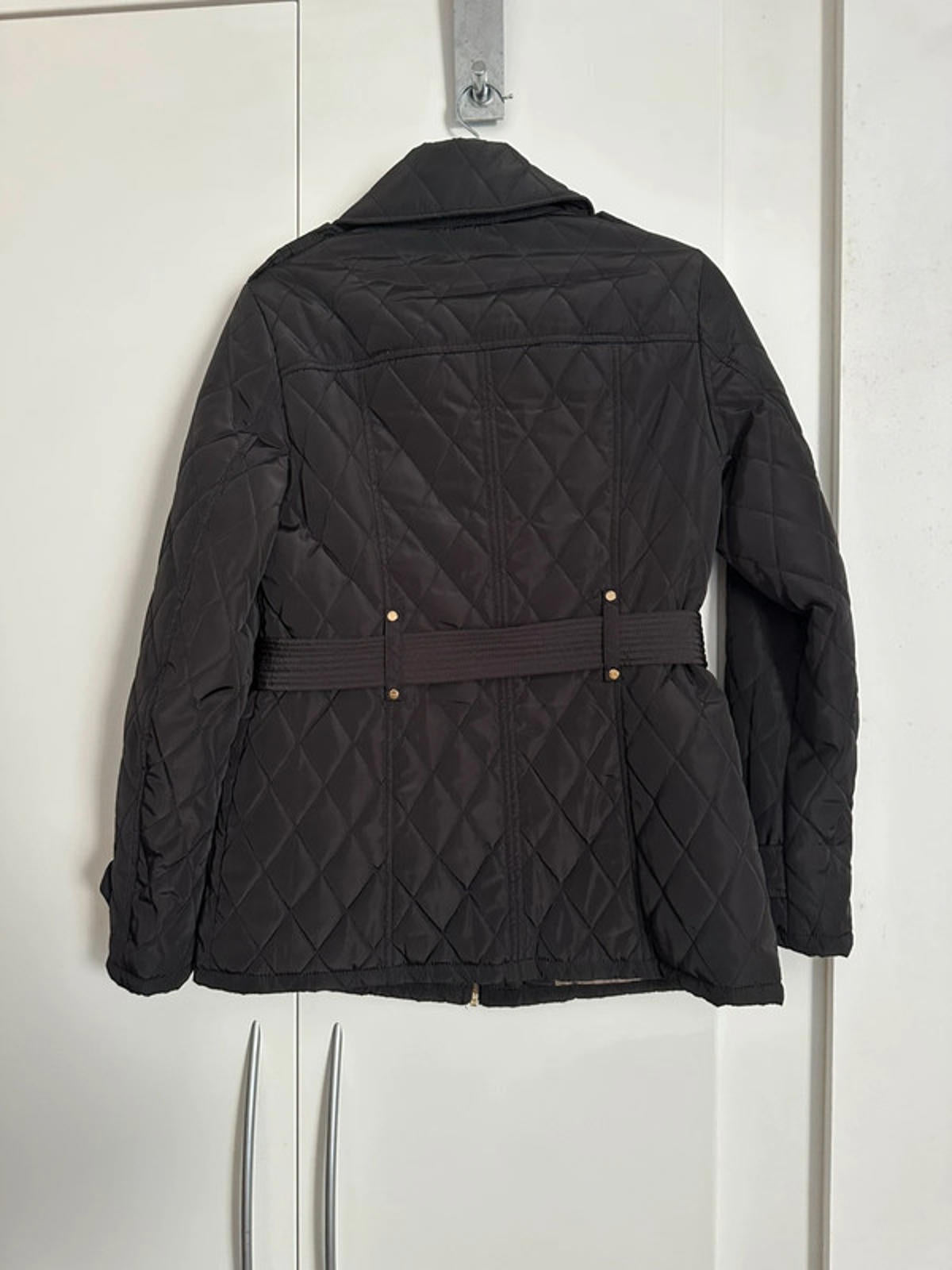 MK Black Quilted Jacket with Belt