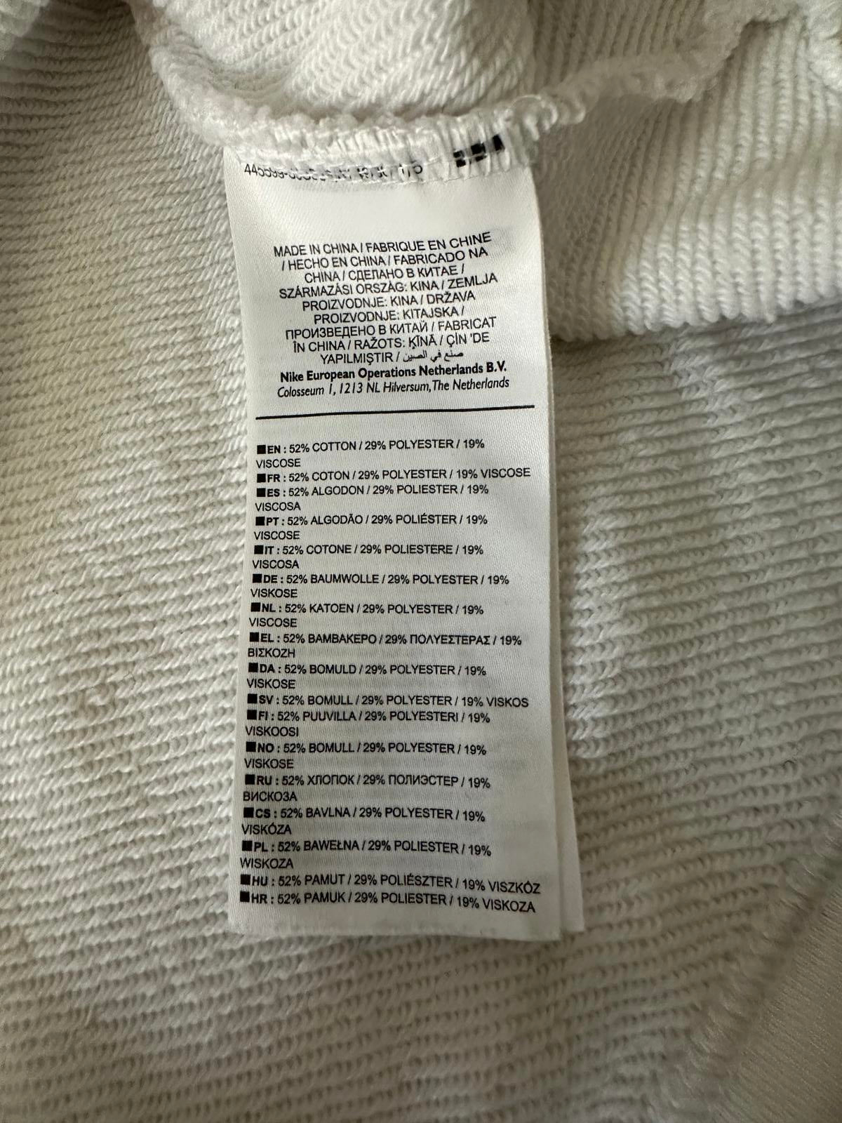 Nike White T-Shirt with Oversized Black Logo Print