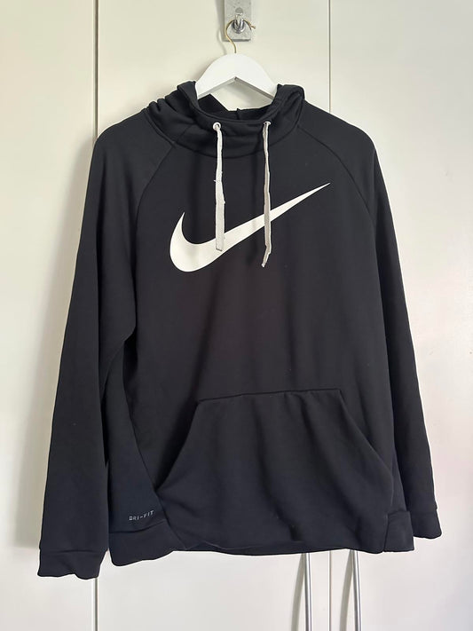 Nike Dri-FIT Black Pullover Hoodie – Medium