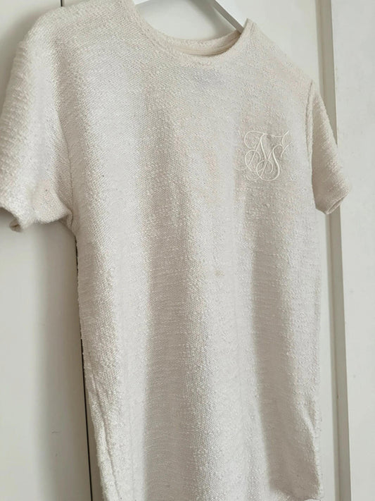 SikSilk Men's Short Sleeve T-Shirt in Cream