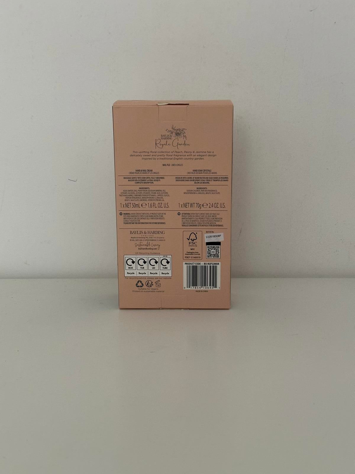 Baylis & Harding Royale Garden Luxury Manicure Gift Set – Peach, Peony & Jasmine