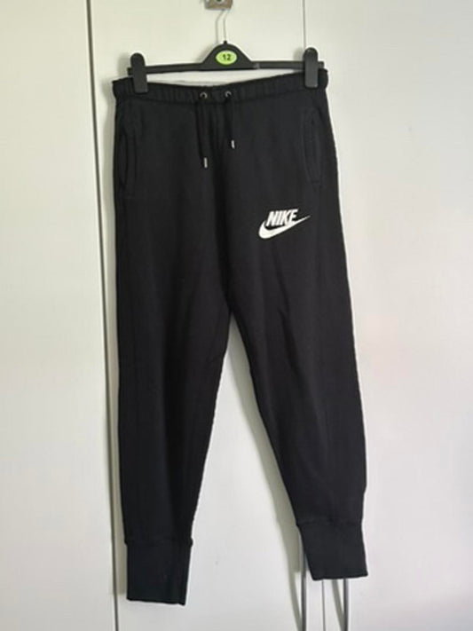 Nike Black Joggers with White Logo – Men's Size Small