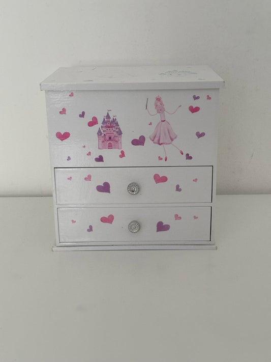 Princess Musical Jewellery Box with Drawers & Spinning Ballerina