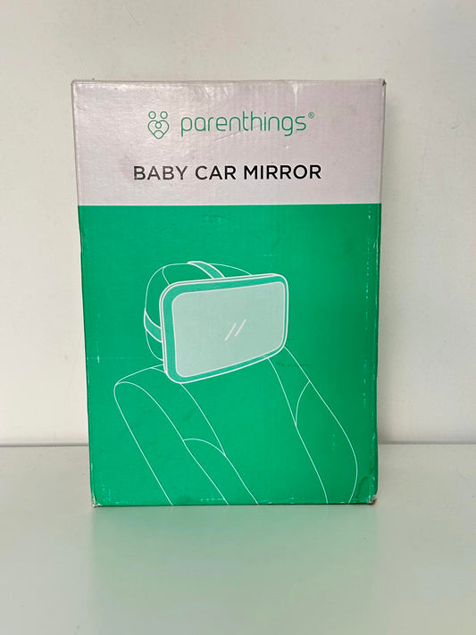 Parenthings Baby Car Mirror Large, Wide-Angle Mirror, Adjustable Straps